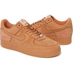 Size 12 - Nike Air Force 1 Low x Supreme Box Logo - Wheat Flax 2020 DN1555-200